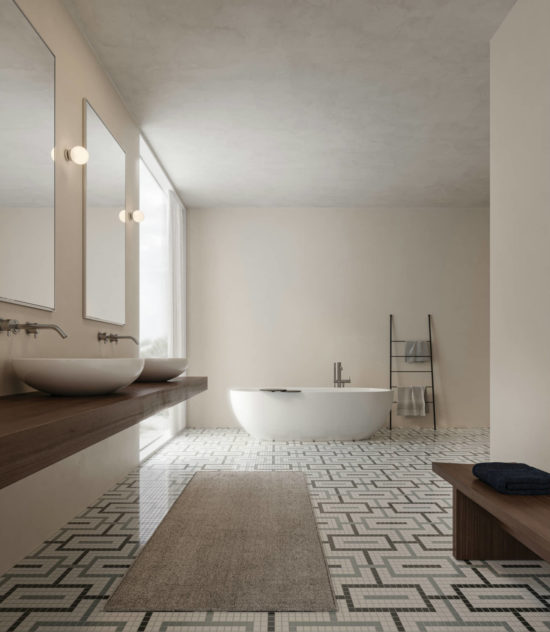 Dawn Blend Matte Chain Pattern Mosaic | Gramercy Kitchen and Bath