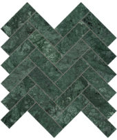 Diosa Verde 1.25x4 Herringbone Mosaic | Gramercy Kitchen and Bath