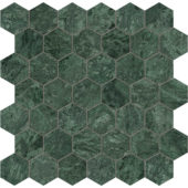 Diosa Verde 2 Hexagon Mosaic | Gramercy Kitchen and Bath