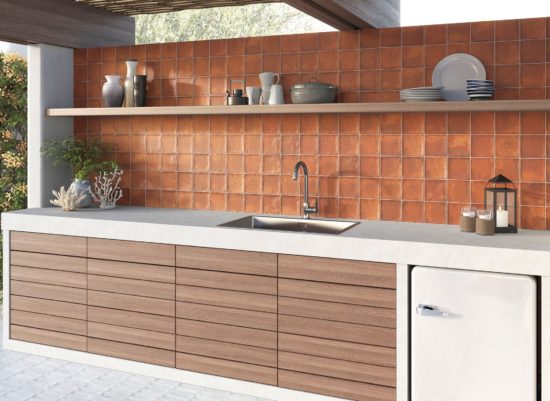 Dominica Rosso 5x5 | Gramercy Kitchen and Bath