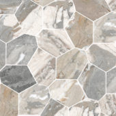 Dynasty Grey Polished/Matte 11X12 Eggs Mosaic | Gramercy Kitchen and Bath