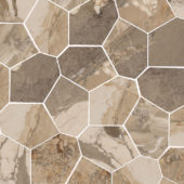Dynasty Taupe Polished/Matte 11X12 Eggs Mosaic | Gramercy Kitchen and Bath
