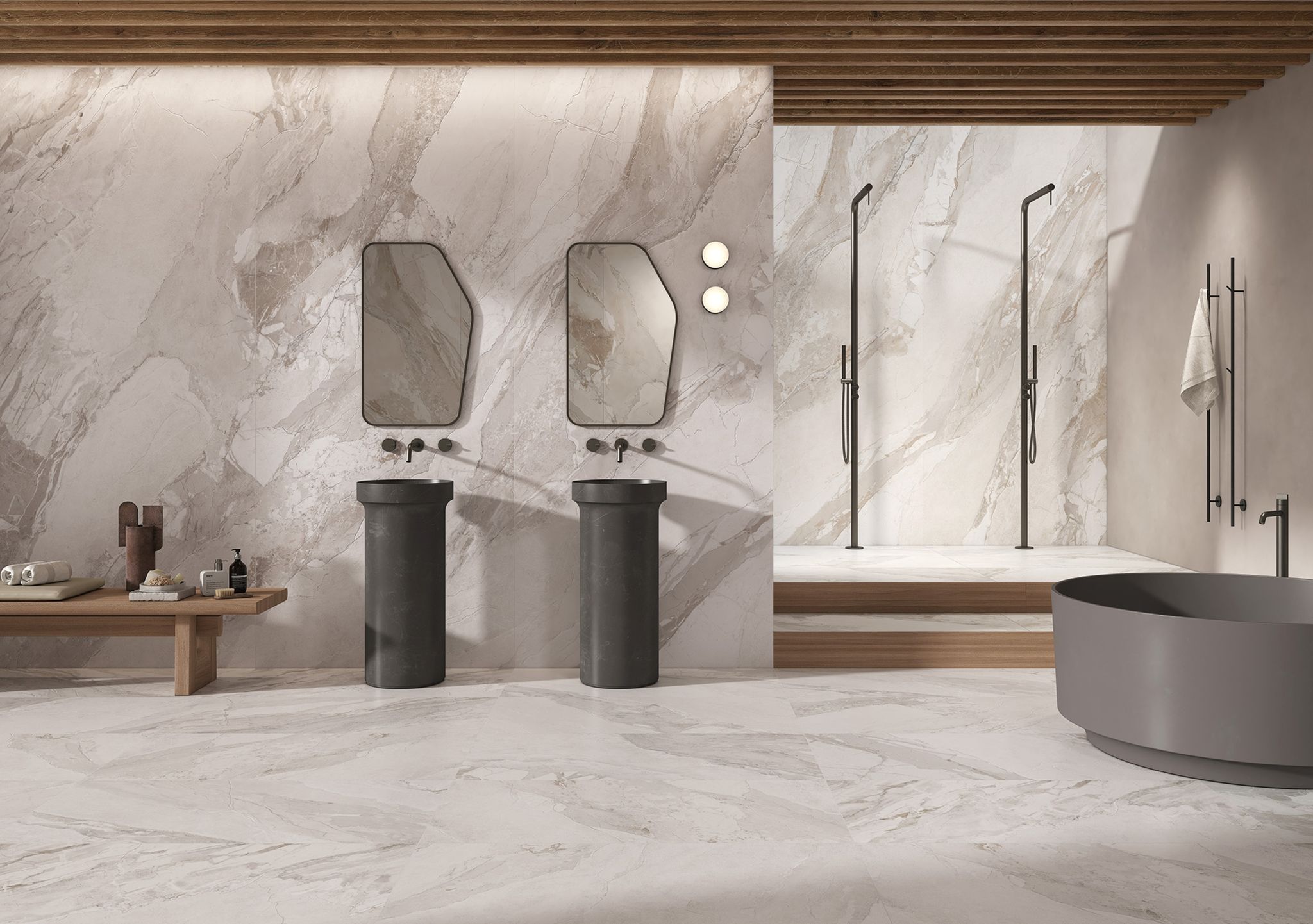 Dynasty White Polished/Matte 24x48 2 | Gramercy Kitchen and Bath