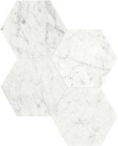 Eterna Bianco 6 Honed Hexagon Mosaic | Gramercy Kitchen and Bath