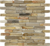 Fossil Wood Baguette Mix Beige Mosaic | Gramercy Kitchen and Bath