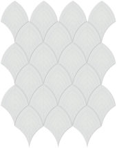Gallery Grey Glossy Scallop Mosaic | Gramercy Kitchen and Bath