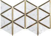 Gilded Triangles Mosaic | Gramercy Kitchen and Bath