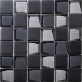 Glass 2"x2" Grey Mix Mosaic | Gramercy Kitchen and Bath