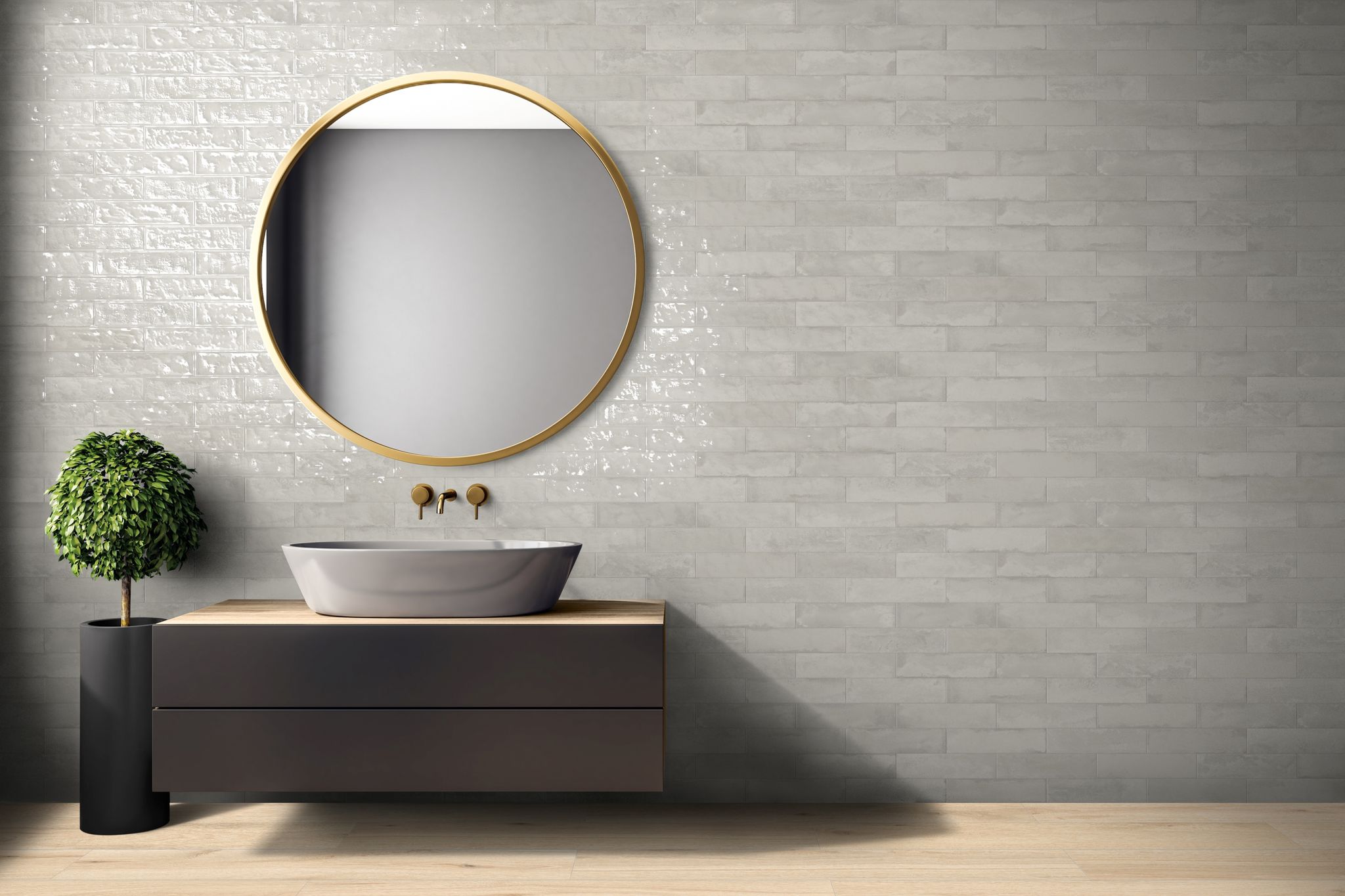 Grand Cayman 3x12" Collier Grey 1 | Gramercy Kitchen and Bath