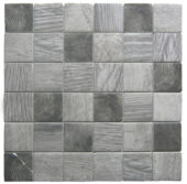 Grey Mix Recycled Glass Mix 2X2" Square Mosaic | Gramercy Kitchen and Bath