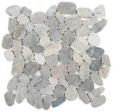 Grey Pebble Sliced Mosaic | Gramercy Kitchen and Bath