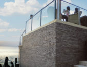 Grey Sliced Slate Interlocking Mosaic | Gramercy Kitchen and Bath