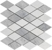 Grey White Multicolor Marble Diamond Honed 11.4"x11.3" | Gramercy Kitchen and Bath