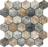 Hexagon Royal Vein Mosaic | Gramercy Kitchen and Bath