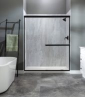 Iced Pewter Shower Wall Kit 32x60x78 | Gramercy Kitchen and Bath
