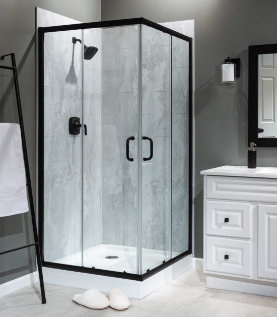 Iced Pewter Shower Wall Kit 36x60x78 | Gramercy Kitchen and Bath