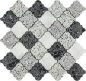 Lantern Terrazzo Marble White Grey Black Mix Mosaic | Gramercy Kitchen and Bath