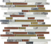 Linear Cabernet Mosaic | Gramercy Kitchen and Bath