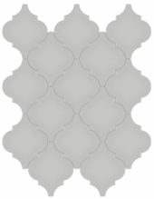 Loft Grey Glossy Arabesque Mosaic | Gramercy Kitchen and Bath