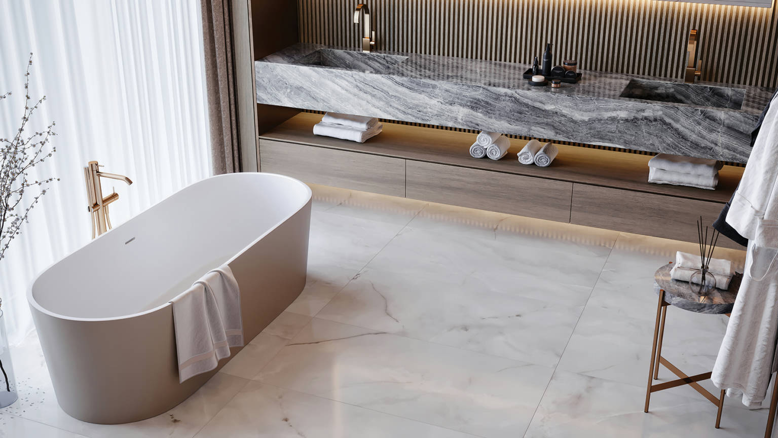 Luxury Sorrento Onyx 24x48 2 | Gramercy Kitchen and Bath