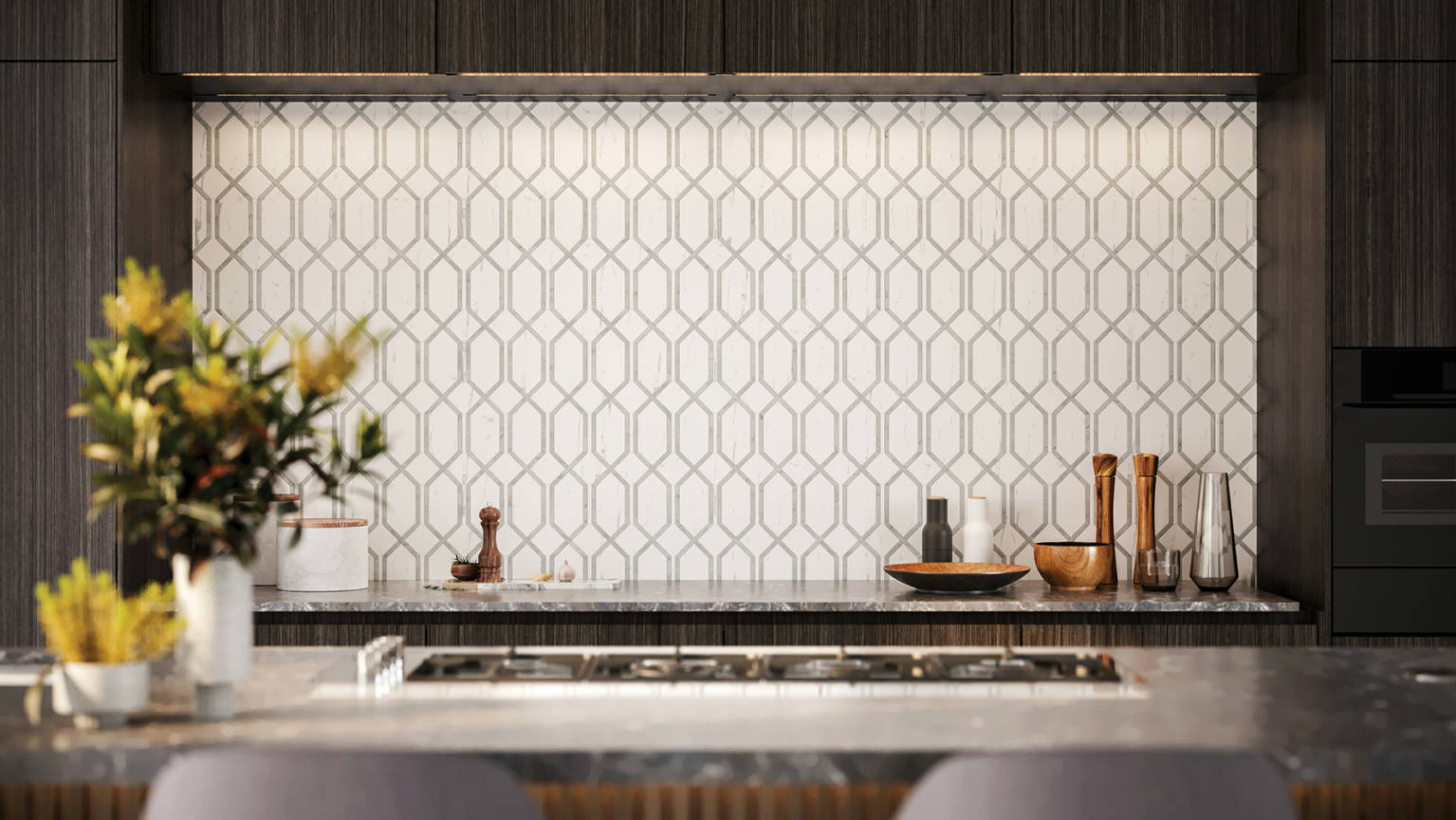Luxury Statuario Venezia Modella Mosaic | Gramercy Kitchen and Bath
