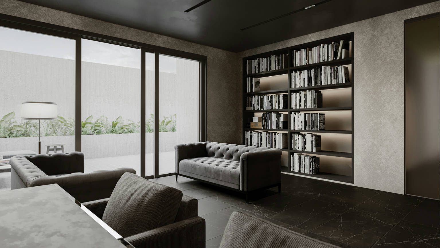 Luxury Tivoli Nero 24x48 2 | Gramercy Kitchen and Bath