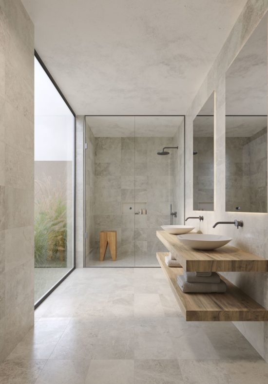 Marmiline Ivory 18x47 Bench | Gramercy Kitchen and Bath