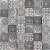 Matte & Shiny Glass Patchwork Pattern 2"X2" White Grey Mosaic | Gramercy Kitchen and Bath