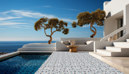 Mini Opus Beige Grey Marble Mix & Green Glass | Gramercy Kitchen and Bath