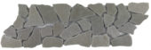 Mini Opus Grey Reconstituted Stone Border Interlocking Mosaic | Gramercy Kitchen and Bath