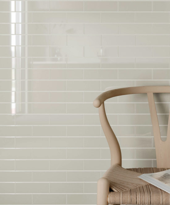 Mist 2X6 Brick Mosaic | Gramercy Kitchen and Bath