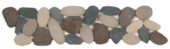 Mix Color Xl Sliced Matte Pebble Interlocking Border | Gramercy Kitchen and Bath