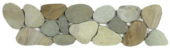 Mix Golden Sliced Matte Pebble Interlocking Border | Gramercy Kitchen and Bath