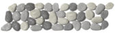 Mix Grey Reconstituted Pebble Interlocking Border | Gramercy Kitchen and Bath