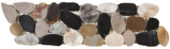 Mix Sliced Polished Pebble Interlocking Border | Gramercy Kitchen and Bath
