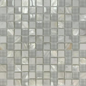 Mother Of Pearl Glass Marble White Mix Mosaic | Gramercy Kitchen and Bath