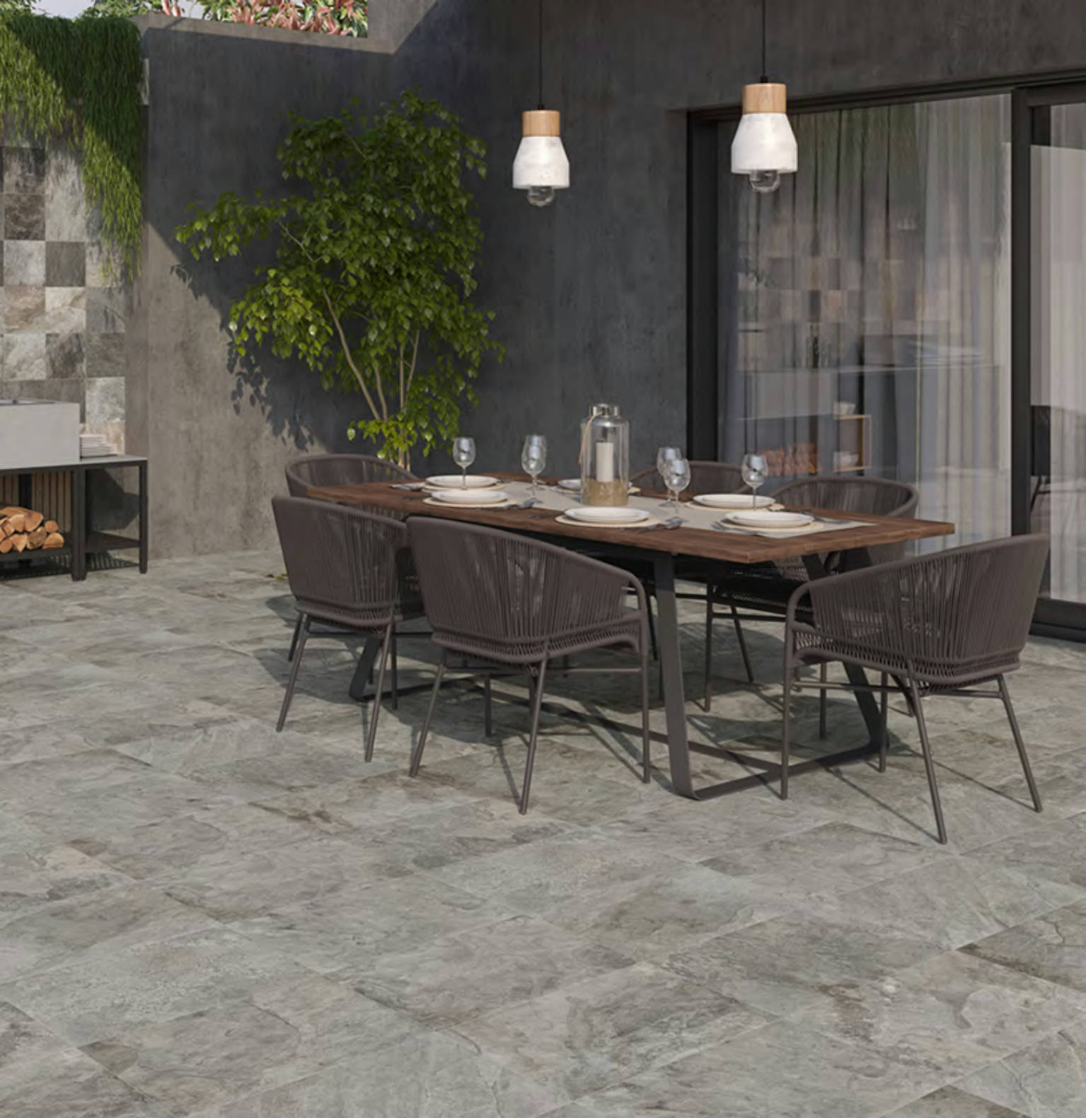 Nepal Slate Chitwan Gris12x24 | Gramercy Kitchen and Bath
