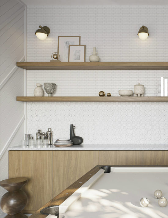 Offset Daisy Mosaic | Gramercy Kitchen and Bath