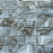 Onyx Pattern Blue Glass Sheet Mosaic | Gramercy Kitchen and Bath