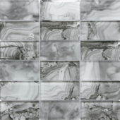Onyx Pattern Grey Glass Sheet Mosaic | Gramercy Kitchen and Bath