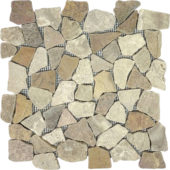 Onyx White/Red Opus Interlocking Mosaic | Gramercy Kitchen and Bath