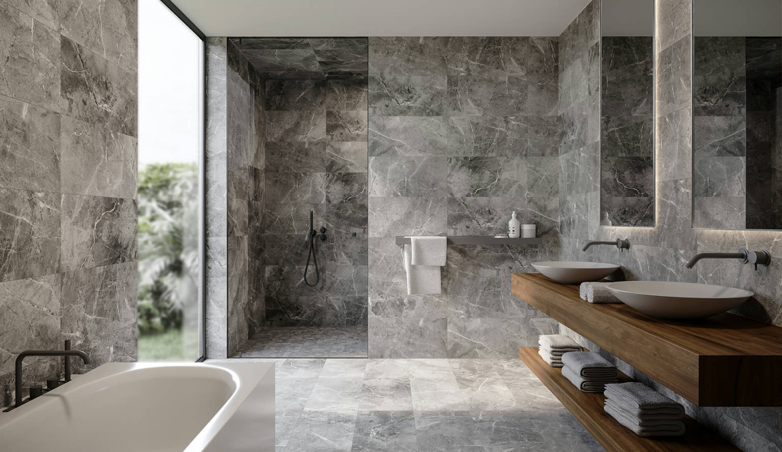 Regency Carbon Matte 12x24 | Gramercy Kitchen and Bath