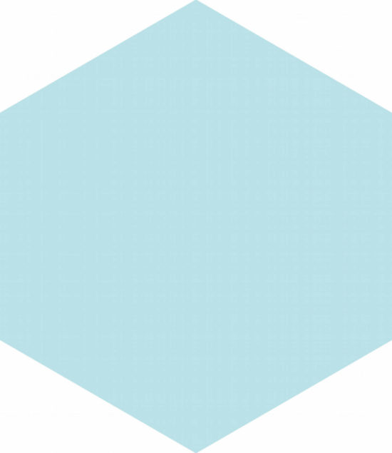 Ronda 5.5X6.3” Aqua Hexagon | Gramercy Kitchen and Bath