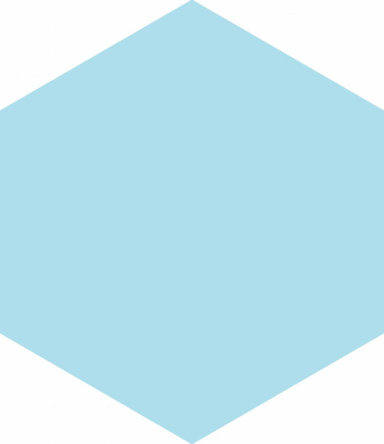 Ronda 5.5X6.3” Blue Hexagon | Gramercy Kitchen and Bath