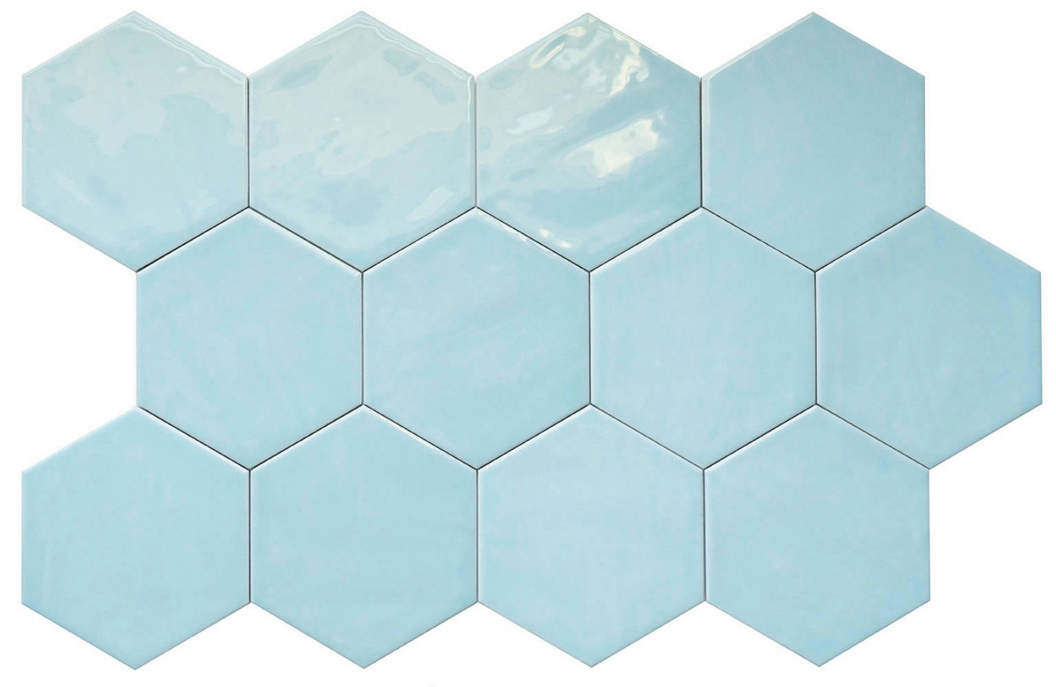 Ronda 5.5X6.3” Blue Hexagon | Gramercy Kitchen and Bath