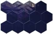 Ronda 5.5X6.3” Cobalt Hexagon | Gramercy Kitchen and Bath