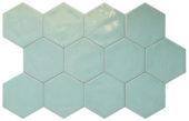 Ronda 5.5X6.3” Mint Hexagon | Gramercy Kitchen and Bath