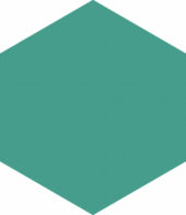 Ronda 5.5X6.3” Teal Hexagon | Gramercy Kitchen and Bath