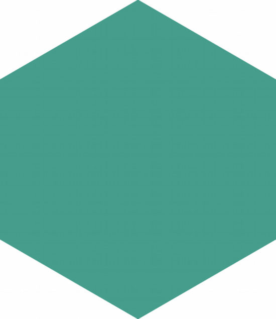 Ronda 5.5X6.3” Teal Hexagon | Gramercy Kitchen and Bath