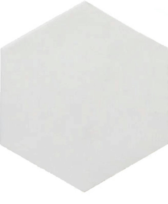 Ronda 5.5X6.3” White Hexagon | Gramercy Kitchen and Bath